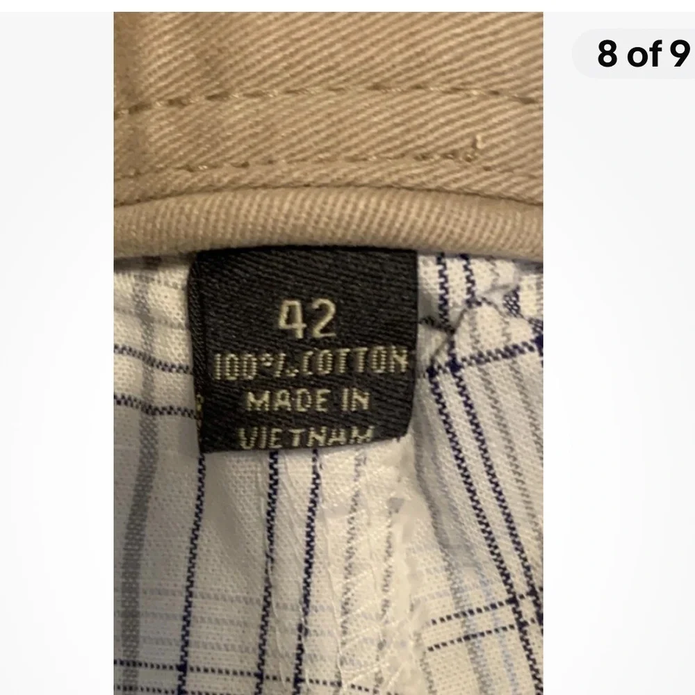 Boca Classics men's size 42 shorts multicolor plaid zip 100%Cotton